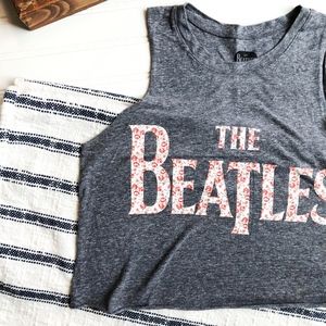 Beatles Graphic Crop Tank